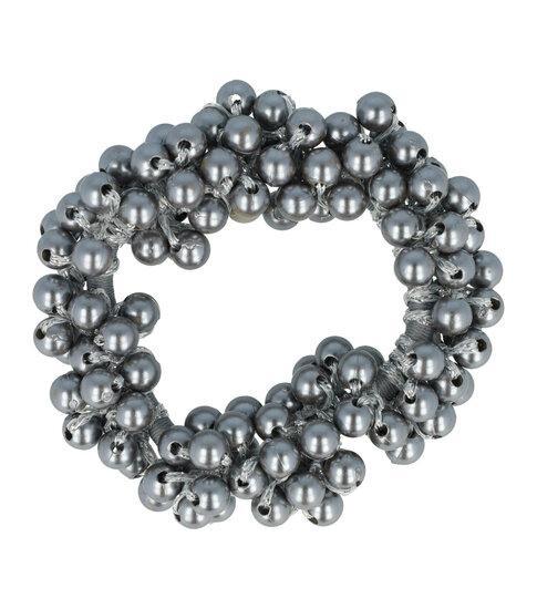 Haarspeld Haarelastiek Parel Kralen Grijs, Sieraden, Tassen en Uiterlijk, Uiterlijk | Haarverzorging, Verzenden
