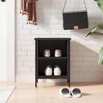 vidaXL Schoenenkast 38x35x50 cm bewerkt hout zwart, Huis en Inrichting, Kasten | Schoenenrekken, Verzenden, Nieuw