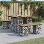 vidaXL Tuinbank schanskorfontwerp 100x102x72 cm, Verzenden, Nieuw