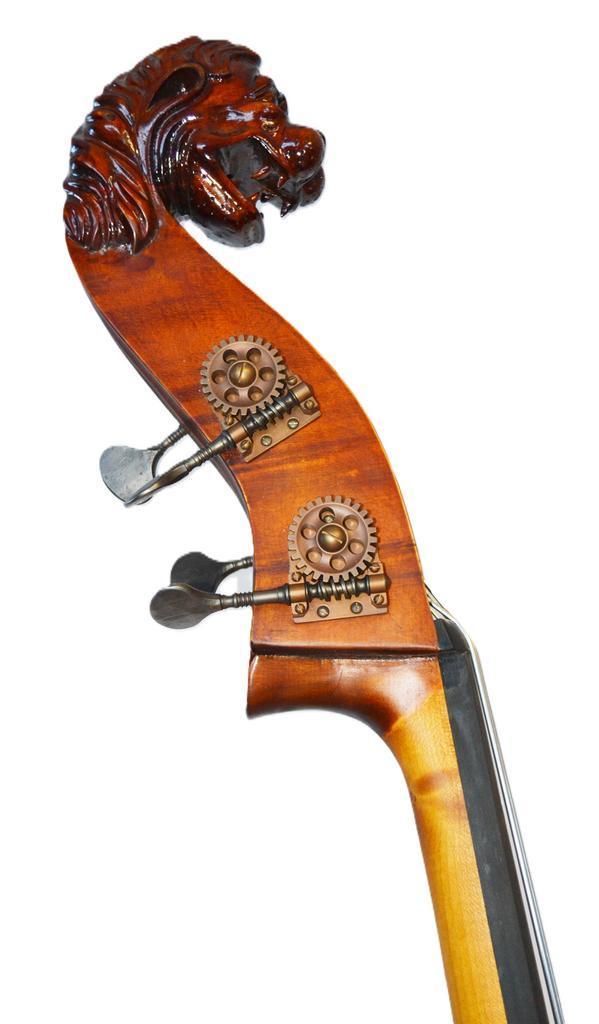 Prachtige Wilfer contrabas 3/4 met leeuwekop, Muziek en Instrumenten, Strijkinstrumenten | Contrabassen, Nieuw, 3/4-contrabas