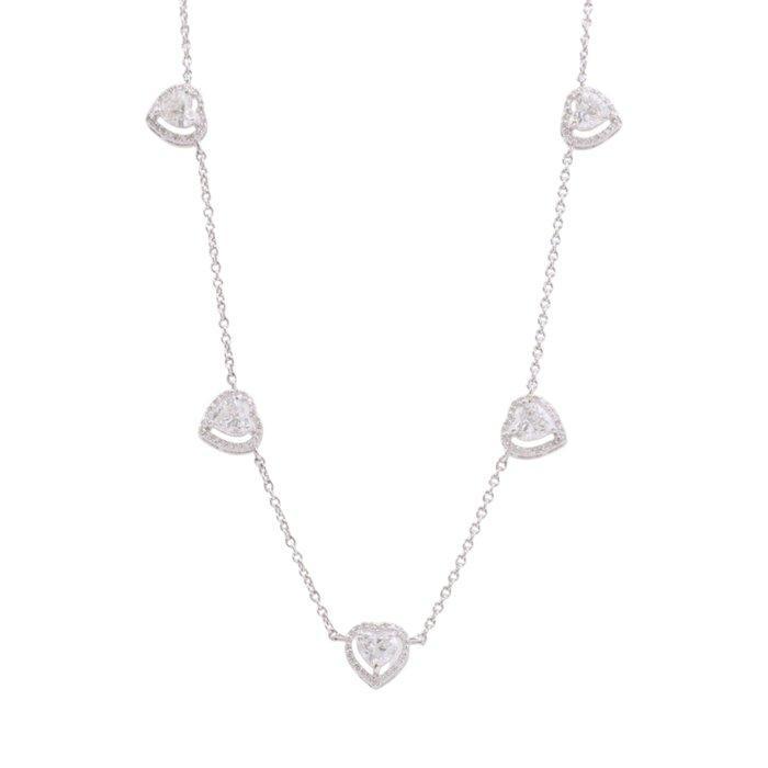 Halsketting - 14 karaat Witgoud - 2.88ct. tw. Diamant, Sieraden, Tassen en Uiterlijk, Kettingen