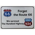 Forget route 66 reclamebord 20x30, Verzamelen, Ophalen of Verzenden, Nieuw