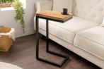 Massief houten bijzettafel GASTON 65cm naturel mangohout, Huis en Inrichting, Tafels | Sidetables, Ophalen of Verzenden, Nieuw