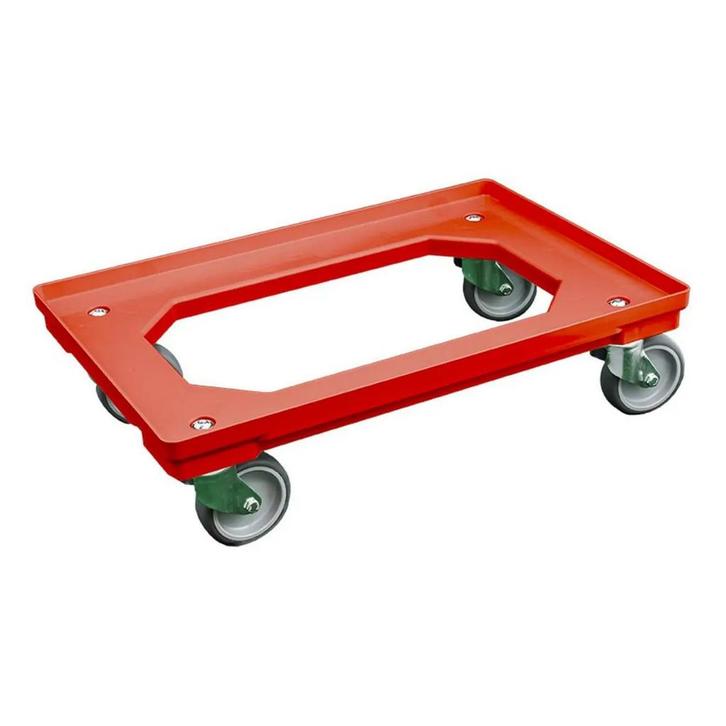 Dolly 60x40x15 Rood met 2 zwenkwielen, 2 bokwielen, Nieuw -, Zakelijke goederen, Kantoor en Winkelinrichting | Magazijn, Stelling en Opslag