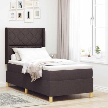 vidaXL Boxspring bed met matras Bruin 90 x 190 cm Stof beschikbaar voor biedingen