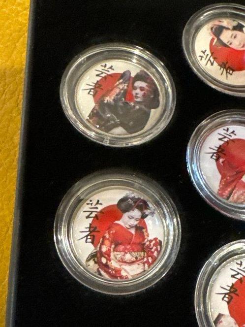 Cookeilanden. 5 Cents Geisha 7er Kollektion mit Farbmotiv im, Postzegels en Munten, Munten | Europa | Niet-Euromunten