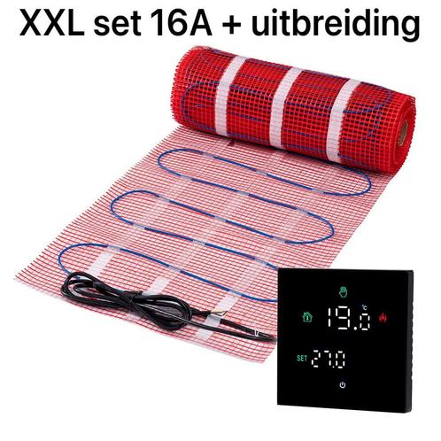 XXL elektrische vloerverwarming  16A 100 m², Doe-het-zelf en Verbouw, Verwarming en Radiatoren, Nieuw, Ophalen of Verzenden