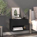 vidaXL Nachtkastje wandgemonteerd zwart, Huis en Inrichting, Minder dan 45 cm, Verzenden, Nieuw, Minder dan 55 cm