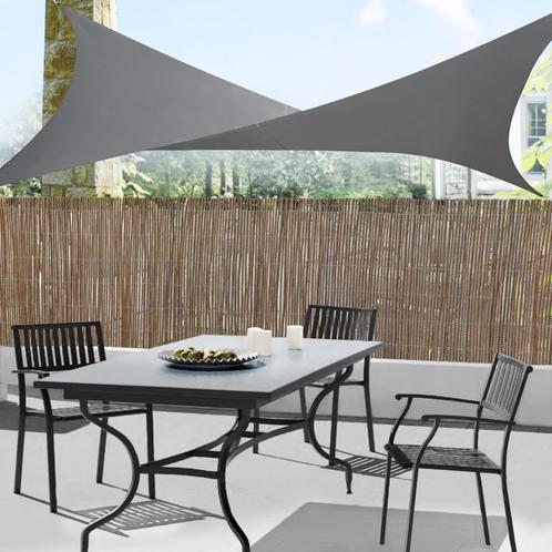 Schaduwdoek - waterafstotend vierkant 2x2 m donkergrijs, Tuin en Terras, Zonneschermen, Nieuw, Verzenden