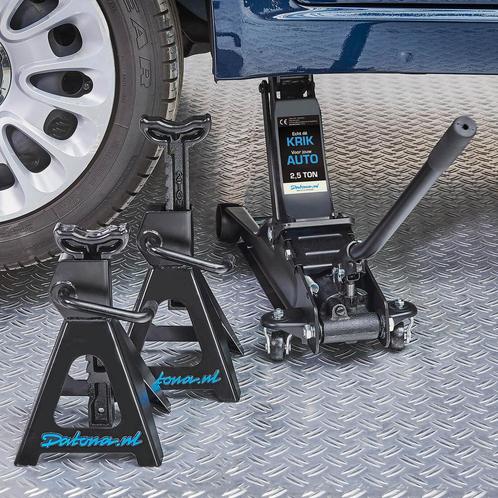 Datona Autokrik laag model 2,5 ton + assteunen 3 ton -, Auto diversen, Krikken, Nieuw, Ophalen of Verzenden