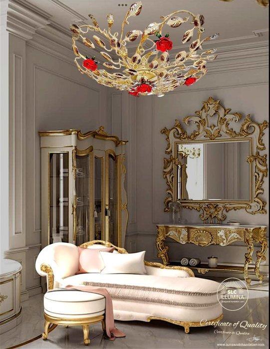 SLC Illumina - MG - Plafondlamp - Plaf Rose ivoor goud arg, Antiek en Kunst, Kunst | Designobjecten