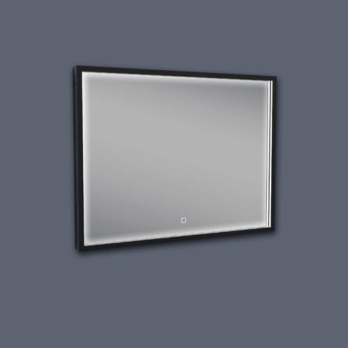 Badkamerspiegel BWS Miami LED Verlichting Mat Zwart 80x60 cm, Doe-het-zelf en Verbouw, Sanitair, Bad, Nieuw, Ophalen of Verzenden