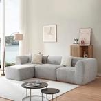 [en.casa] 3-Zitsbank Hurvas met longchair modulaire bank 313, Huis en Inrichting, Banken | Sofa's en Chaises Longues, Verzenden