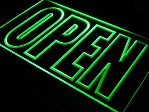 OPEN neon bord lamp LED verlichting reclame lichtbak #12 *GR, Zakelijke goederen, Horeca | Meubilair en Inrichting, Verzenden