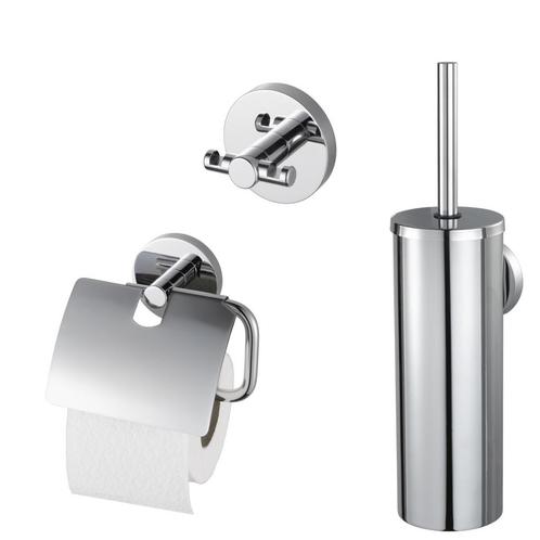 Toiletset Giftbox Haceka Aqualux PRO2000 Chroom, Doe-het-zelf en Verbouw, Sanitair, Bad, Nieuw, Chroom, Ophalen of Verzenden