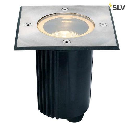 SLV DASAR 115 Grondspot RVS-316 vierkant GU10 IP67, Tuin en Terras, Buitenverlichting, Nieuw, Aluminium, Verzenden