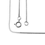 Witgouden Venetiaanse schakel ketting | 39,5 cm, Sieraden, Tassen en Uiterlijk, Kettingen, Ophalen of Verzenden, Gebruikt, Overige kleuren