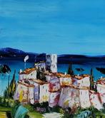 NOLAC - Douceur Azur (60x60 cm) - Huile au Couteau -, Antiek en Kunst