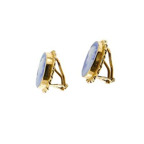 Clip-on oorbellen - 18 karaat Geel goud, Sieraden, Tassen en Uiterlijk, Antieke sieraden