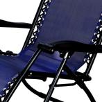 Comfortabele blauwe ligstoel tuin - duurzaam ijzeren fram..., Tuin en Terras, Ophalen of Verzenden, Nieuw
