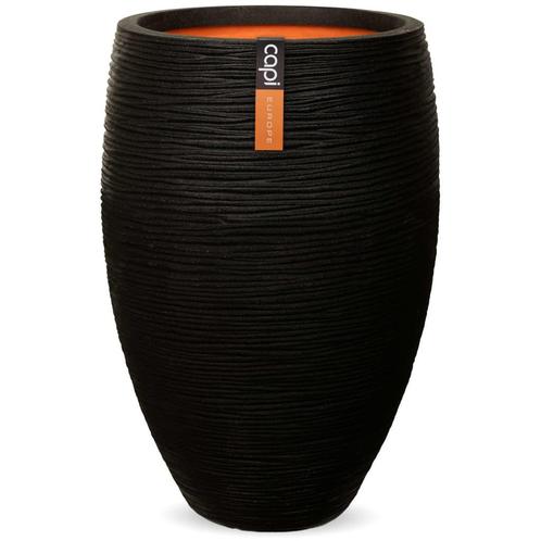 Capi Bloempot Nature Rib elegant Deluxe 40x60 cm zwart KB..., Huis en Inrichting, Overige Huis en Inrichting, Nieuw, Verzenden