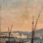 Antoine Guindrand (1801-1843) - Marina di Napoli sl tramonto, Antiek en Kunst, Kunst | Schilderijen | Klassiek