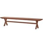 Delta Picknick Bank Aluminium Rozebruin 220x35cm Exotan, Tuin en Terras, Verzenden, Nieuw