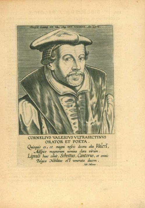 Portrait of Cornelius Valerius, Antiek en Kunst, Kunst | Etsen en Gravures