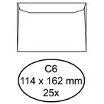 25 Witte gegomde enveloppen C6 114 x 162 mm, Verzenden, Nieuw in verpakking