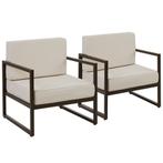 Tuin-loungefauteuil Comosa, XXL-kussens - Set van 2, Tuin en Terras, Verzenden, Nieuw