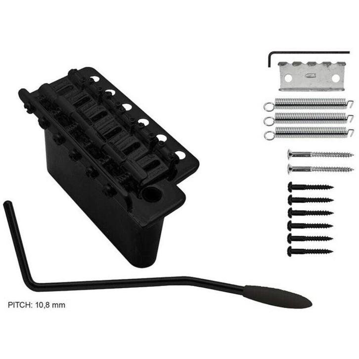 Wilkinson WV6S/B tremolo brug voor ST-stijl gitaar zwart, Muziek en Instrumenten, Instrumenten | Onderdelen, Verzenden