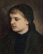 Gabriel Cornelius Von Max  (1840–1915) - Junges Mädchen in, Antiek en Kunst, Kunst | Schilderijen | Klassiek
