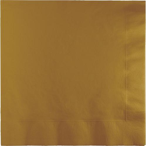 Gouden Servetten 3-Laags 41cm 25st, Hobby en Vrije tijd, Feestartikelen, Nieuw, Verzenden