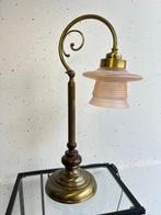 Tafellamp - Unieke Art Deco Tafellamp van Gebogen Messing