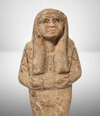 Oud-Egyptisch Geschilderde kalksteen Shabti - Met Spaanse