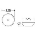 Wiesbaden Luna Waskom Rond - 32x13cm - Keramiek - Glans Wit, Ophalen of Verzenden, Nieuw