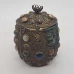 Antique Copper - Sieradendoos - Koper, Steen - Sieradenkist, Antiek en Kunst