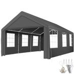 Tuinpaviljoen 6x4m met 4 zijwanden - grijs, Verzenden, Nieuw