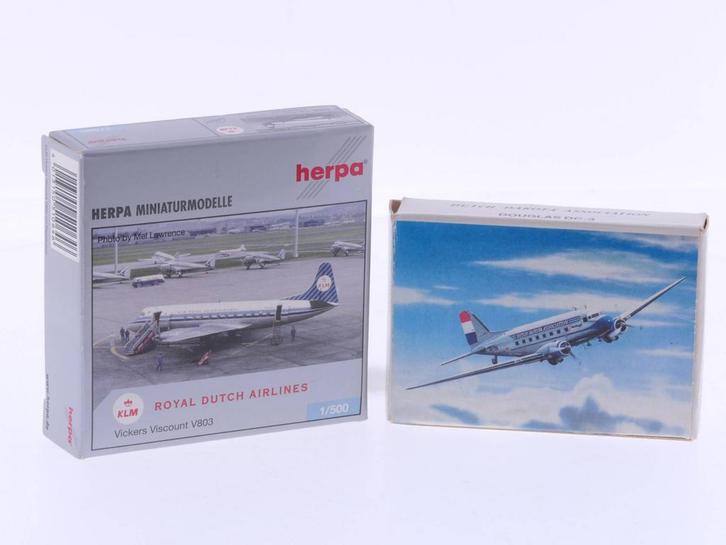 Schaal 1:500 Herpa 510646 Vickers Viscount V803 en 1:600..., Hobby en Vrije tijd, Modelbouw | Vliegtuigen en Helikopters, Gebruikt