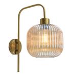 Design wandlamp amber, Charlois, Huis en Inrichting, Lampen | Wandlampen, Ophalen of Verzenden, Nieuw, Glas, Design