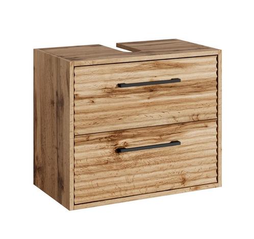 Wastafelkast Etna 60 x cm x 35 cm x 50 cm Eiken Badkamerkast, Huis en Inrichting, Badkamer | Badkamermeubels, Nieuw, Wastafelkast