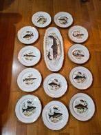 Porcelaine de Paris - Serveerset voor vis (13) - Porselein, Antiek en Kunst, Antiek | Meubels | Tafels
