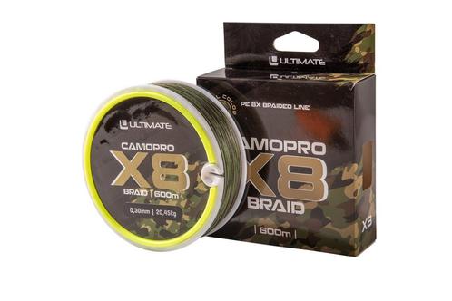 Ultimate Camopro X8 Braid Gevlochten Karperlijn, Watersport en Boten, Hengelsport | Algemeen, Vislijn, Nieuw, Verzenden