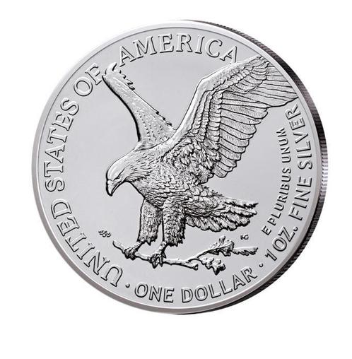 Verenigde Staten. 1 Dollar 2024 American Silver Eagle - Gold, Postzegels en Munten, Munten | Europa | Niet-Euromunten