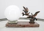 Lampe de bureau Art Déco couple dhirondelle - Tafellamp -