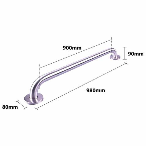 Handgreep RVS met geborstelde afwerking | Lengte: 98 cm | Wa, Huis en Inrichting, Badkamer | Badtextiel en Accessoires, Ophalen of Verzenden