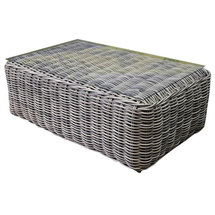 Las Palmas lounge tuintafel 120x75xH43,5 cm grijs, Tuin en Terras, Tuintafels, Nieuw, Ophalen of Verzenden
