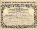 aandeel Nederlandsche Zuid-Ooster Spoorweg-Maatschappij 1873, Ophalen of Verzenden, Voor 1920, Aandeel