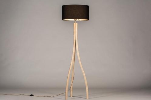 Rietveld Vloerlampen - Zwart, Hout - Stof, Hout, Huis en Inrichting, Lampen | Vloerlampen, Verzenden