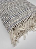 Exclusieve grote plaid in een mix van katoen Ecru, blauw en, Antiek en Kunst